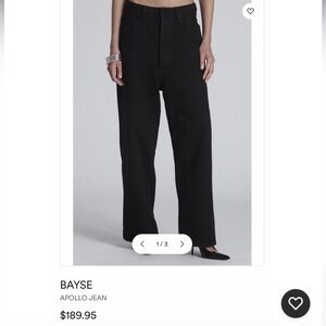 Bayse Apollo Jean - Black Denim Straight Fit